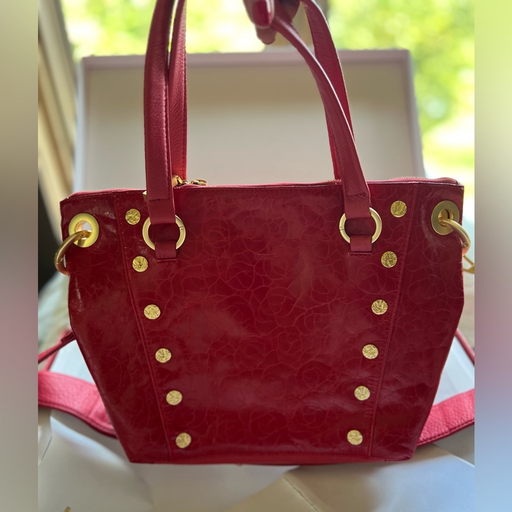 Hammitt Medium Daniel in Rose Rosè (Red Rose embossed leather)  NWOT